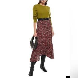 BA&SH Floral Print Sena Midi Wrap Skirt size S